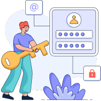 Illustration welcoming users to A2Z Faculty Login page